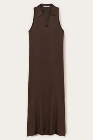 Rochie maxi cu guler