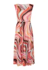 Rochie maxi cu imprimeu abstract - XL