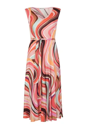 Rochie maxi cu imprimeu abstract - XL