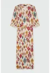 Rochie maxi cu imprimeu etnic