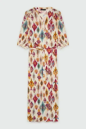 Rochie maxi cu imprimeu etnic