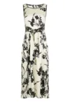 Rochie maxi cu imprimeu floral - Negru