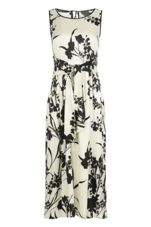 Rochie maxi cu imprimeu floral - Negru