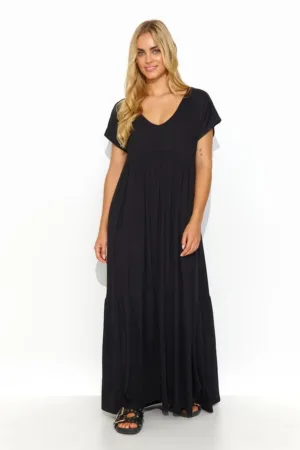 Rochie maxi cu maneca scurta
