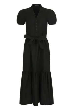 Rochie maxi cu maneci bufante