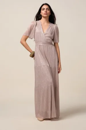 Rochie maxi cu maneci medii