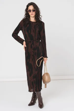 Rochie maxi cu model abstract Sienna