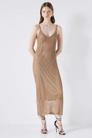 Rochie maxi cu model crosetat