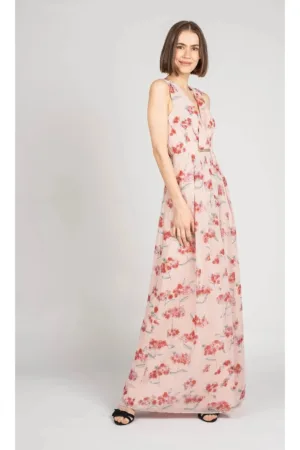 Rochie maxi cu model floral - 36
