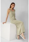 Rochie maxi cu model in dungi
