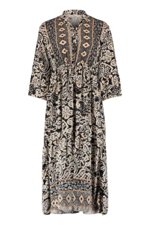 Rochie maxi cu model si decolteu tip tunica