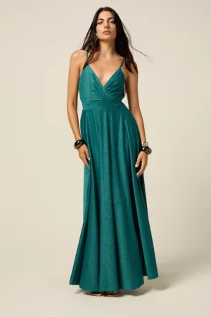 Rochie maxi cu particule stralucitoare