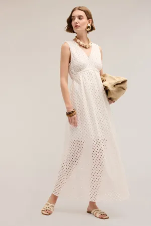Rochie maxi cu perforatii