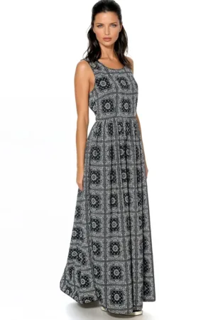 Rochie maxi cu prindere pe spate