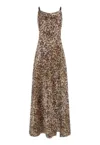 Rochie maxi cu slit frontal