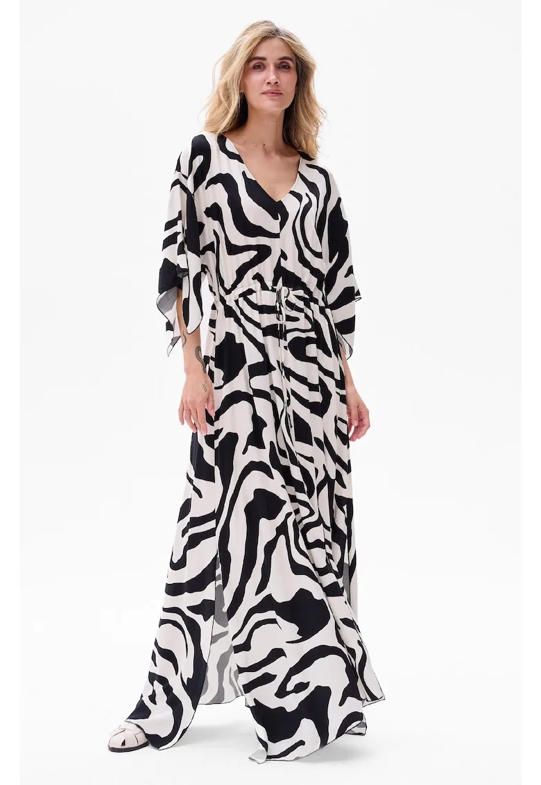 Rochie maxi cu slituri Suspito Zebra