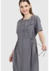 Rochie maxi cu snur in talie