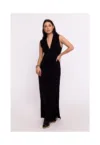 Rochie din vascoza maxi cu pliu -