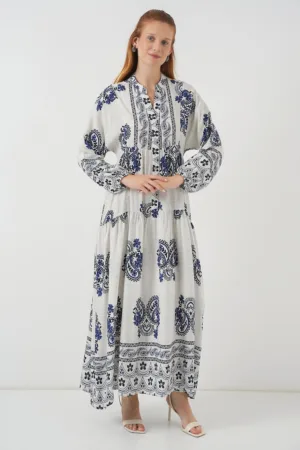 Rochie maxi dama - HiCCUP - decolteu in V - textil