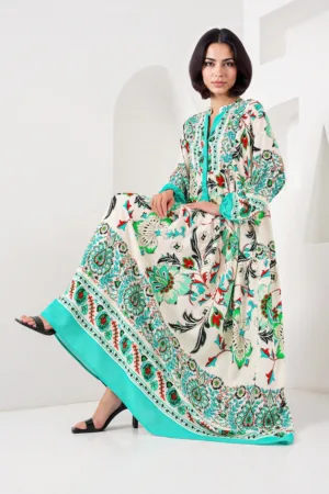 Rochie maxi dama HiCCUP imprimeu viscoza