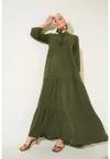 Rochie maxi dama - HiCCUP - poliester/lycra - verde