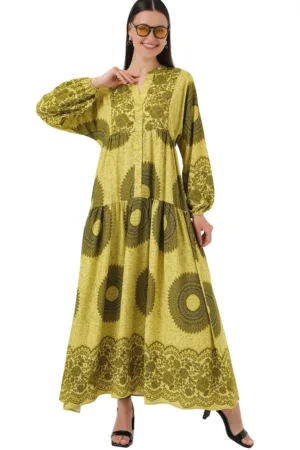 Rochie maxi  decolteu in V - cu viscoza