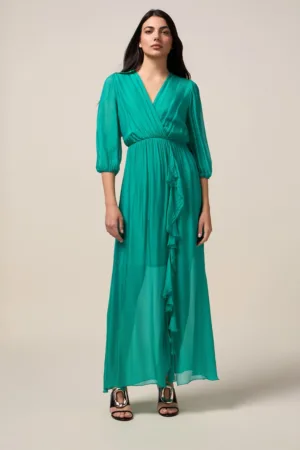 Rochie maxi din amestec de matase