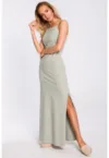Rochie maxi din bumbac - cu bretele -