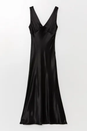Rochie maxi din satin