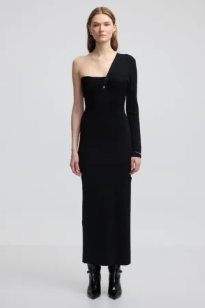 Rochie maxi din tricot fin