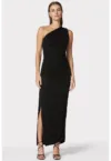 Rochie maxi drapata si cu slit lateral
