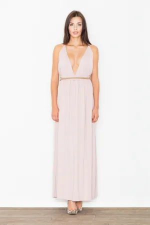 Rochie maxi eleganta - decolteu adanc - viscoza