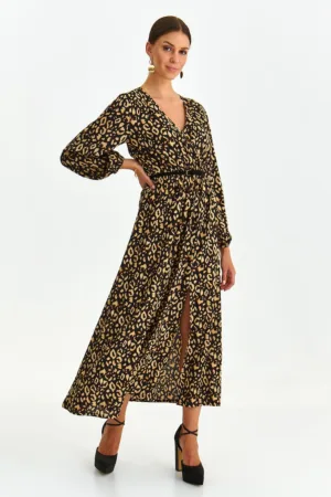 Rochie maxi evazata cu animal print
