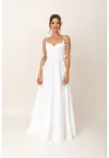 Rochie maxi evazata cu detalii florale