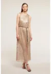 Rochie maxi evazata cu paiete