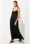 Rochie maxi fara maneci - cu decolteu in V