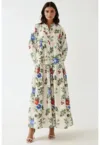 Rochie maxi -  imprimeu floral - multicolor - in