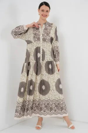 Rochie maxi - HiCCUP - imprimeu - viscoza