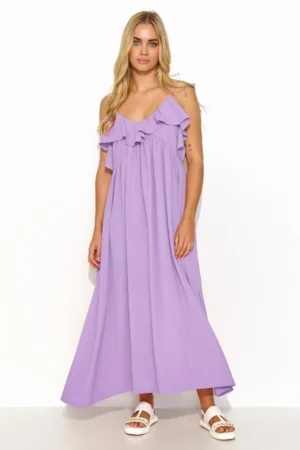 Rochie maxi lejera - cu volane -