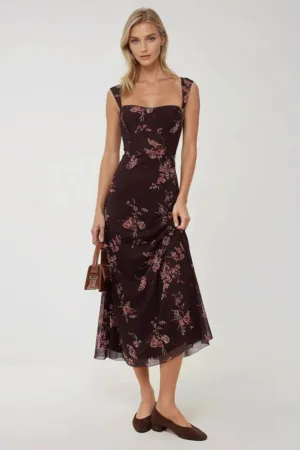 Rochie maxi -  maro - tul