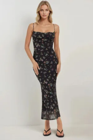 Rochie maxi -  mulata - neagra - tul