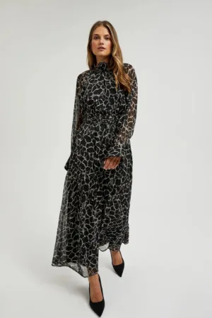 Rochie maxi neagra evazata