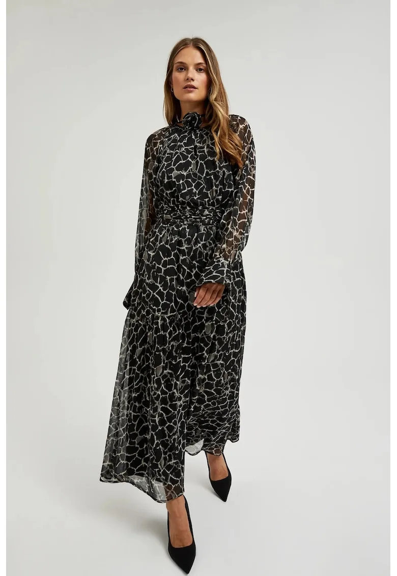 Rochie maxi neagra evazata