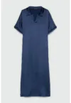 Rochie maxi polo din satin