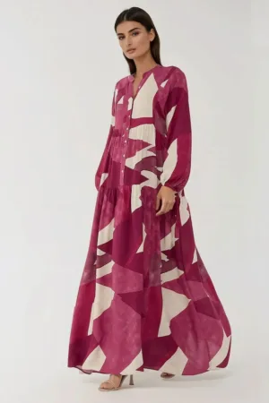 Rochie maxi - rosu - viscoza