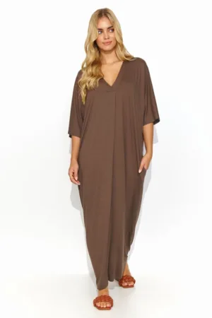Rochie maxi supradimensionata din jerseu