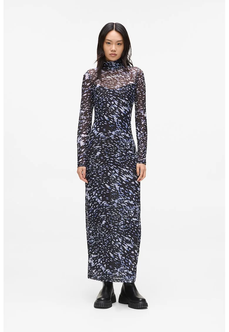 Rochie maxi transparenta