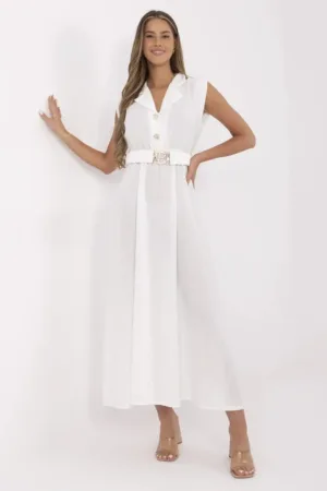 Rochie maxi vaporoasa - cu revere scurte -