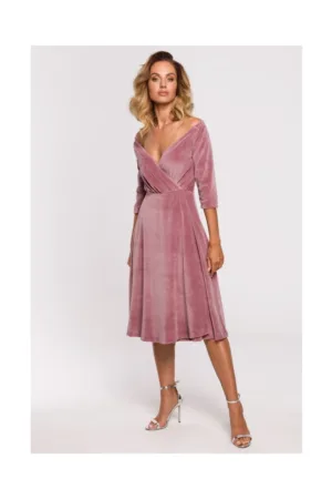 Rochie midi - Bumbac - Roz