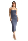 Rochie midi -  Gri - Elastan/Poliester